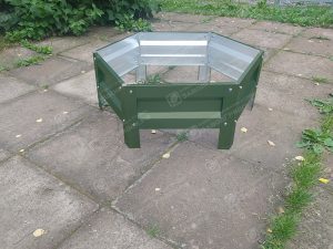 Клумба шестигранная с полимерным покрытием RAL 6005 /1.4м (1 ярус)
